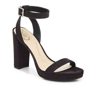 Shimmery black heels